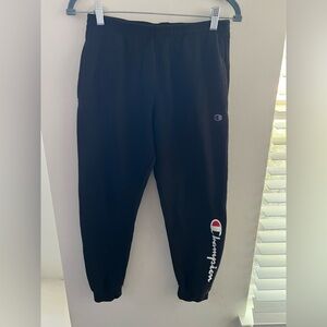 Champion Kids Black Sweatpants with Logo